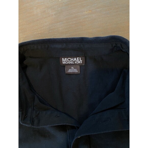 Michael Kors Men's Polo Shirt Size Extra Large Black Tiny Logo Embroidered EUC - Picture 3 of 8
